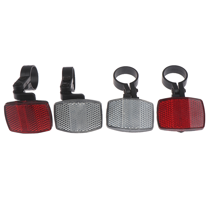 Bike Light Front Rear - แผ่นสะท้อนแสงจักรยานคุณภาพสูง 1 ชิ้น ทำจากพลาสติก สำหรับติดแฮนด์จักรยาน สะท้อนแสงด้านหน้าและด้านหลัง