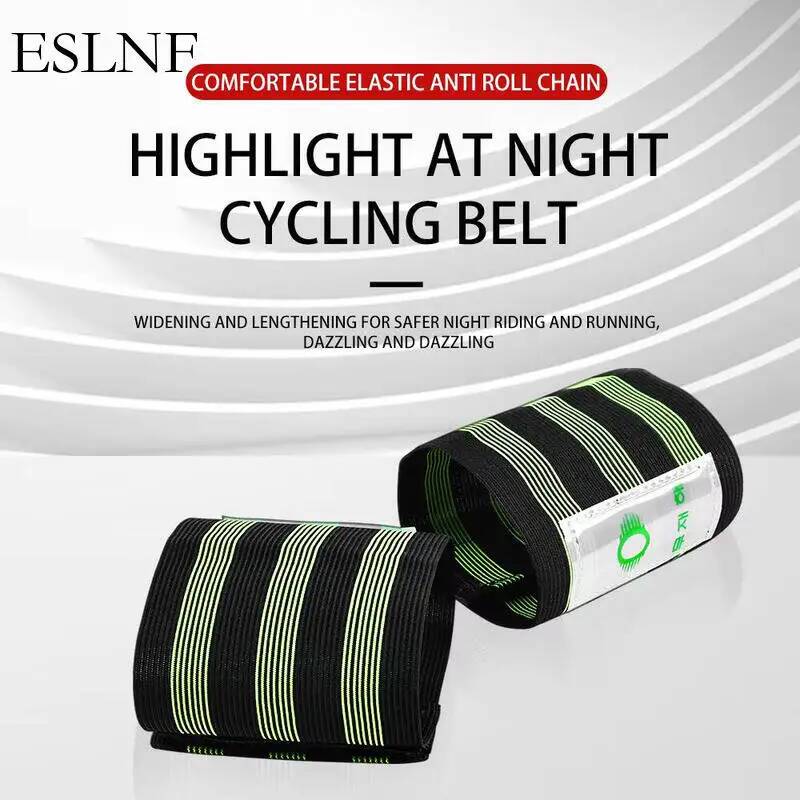 Cycling Commuter Pants - ESLNF สายรัดนิรภัยสำหรับจักรยานแบบสะท้อนแสงแบบสากล สายรัดข้อเท้าแบบปรับได้ สายรัดขาแบบมองเห็นได้ชัดเจน สำหรับจักรยานเสือภูเขา จักรยานถนน