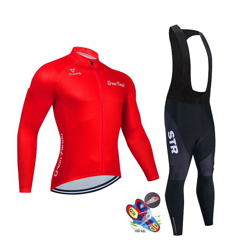 ฤดูใบไม้ร่วงสีดําชุดขี่จักรยาน - Cycling Community บทวิจารณ์และราคา