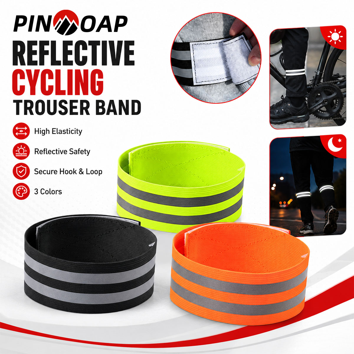 PINMOAP 1/2 ชิ้น สายรัดขาจักรย - Cycling Commuter Pants บทวิจารณ์และราคา